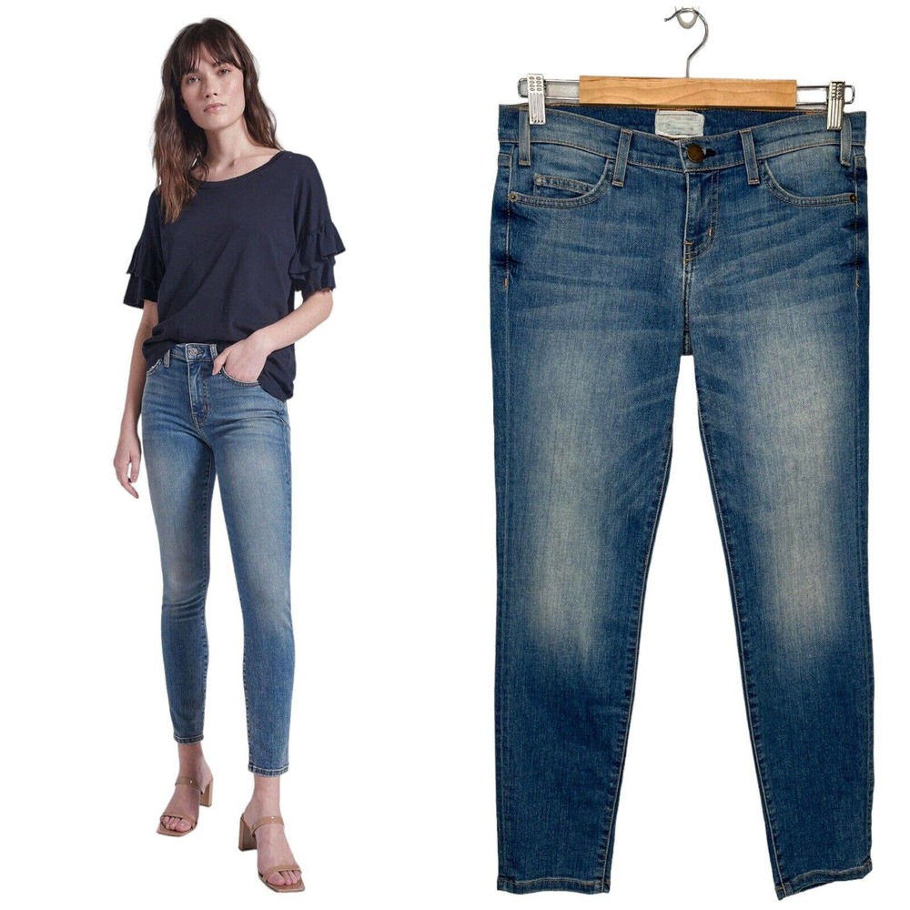 Current Elliott The Stiletto Ankle Skinny Carnival Blue 27